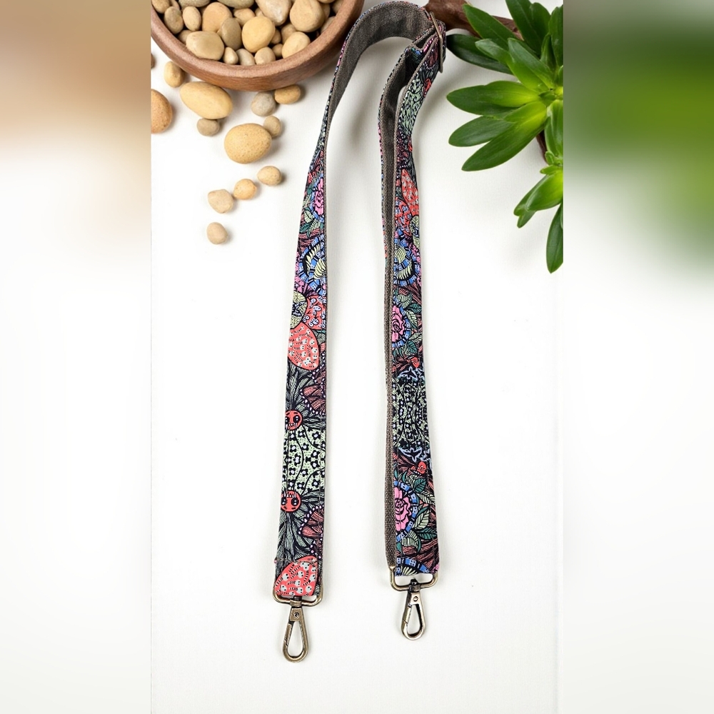 Purse Strap - Florals & Ladybugs Crossbody Bag Strap
